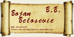 Bojan Belošević vizit kartica